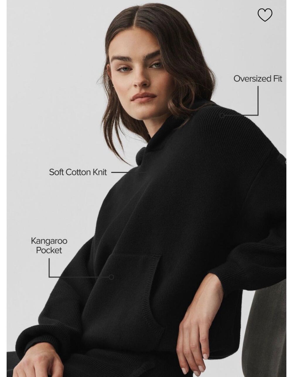 Alo Yoga Black Scholar Hooded Sweater